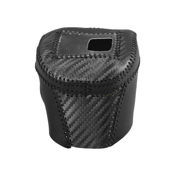 Unique Bargains Automatic Gear Shift Knob Cover Sheath for Nissan Rogue 2021-2023 Black Carbon Fiber Pattern