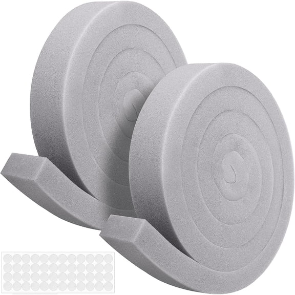 2 Pcs Air Conditioner Foam Tape-2'' x 1'' x 6.5 Ft Foam Air Conditioner Weatherseal Tape- Non-Adhesive Foam Seal Strip with Glue Point for Air Conditioner Door Window Seal