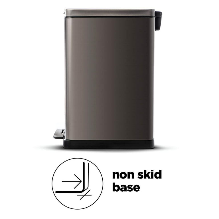 13 Gallon Slim Dual Trash Can with Open Top Design, 50 Liter Total Cap —  Home Zone Living