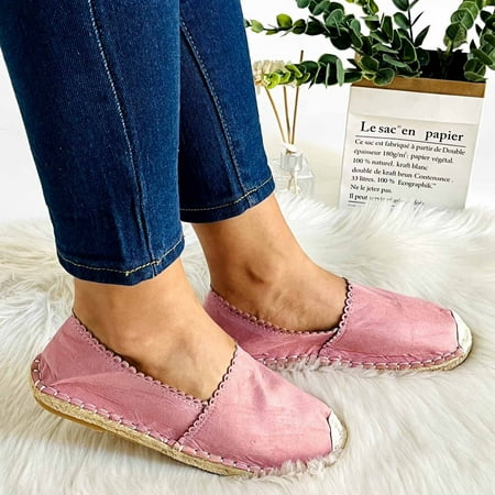

Casual Shoes For Women Ladies Flat Work Shoes Linen Bottom Casual Shoes Note Please Buy One Or Two Sizes Larger