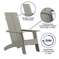 thumbnail image 4 of Flash Furniture Sawyer Poly Resin Wood Adirondack Chair - Gray, 4 of 9