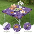 thumbnail image 4 of Halloween Themed Table Cover 36x36 Inch Square - Elastic Edge Design with Spooky Ghosts and Pumpkins Pattern for Festive Decor, 4 of 6