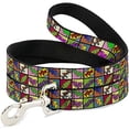 thumbnail image 1 of Buckle-Down "Sound Effect Checkers Multicolor" Dog Leash, 1 of 1