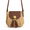 Light coffee color, variant on Handwoven Rattan Crossbody Box Bag, Small Straw Flap Purse with Metal Bow Lock and Tassel, Lightweight Casual Summer Beach Shoulder Handbag