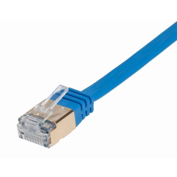 Cat7 Ethernet Cable 1 pack of 6FT Copper Shielded RJ45 Cord for Router, PC, Gaming, Servers, PoE Security Cameras, Smart TVs, 10Gbps 600MHz High-Speed Network Patch, Blue, Cables Direct Online
