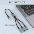 thumbnail image 5 of lanema USB Type C 3in1 Hubs Cable 3.5mm Sound PD60W Quick Charging OTGs Data Connection Cable for Laptops and Tablets, 5 of 16