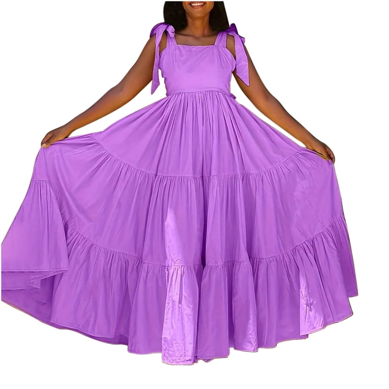 Ovbmpzd Sundresses for Women Beach Maxi Purple Sleeveless Babydoll Dress Long Dresses Womens Dresses for Wedding Guest L - Walmart.com Ovbmpzd Sundresses for Women Beach Maxi Purple Sleeveless Babydoll Dress Long Dresses Womens Dresses for Wedding Guest L - Walmart.com