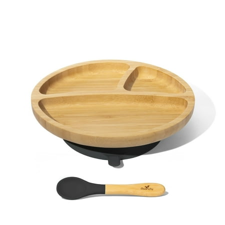 UPC: 0612520620622 | Bamboo Suction Toddler Plate + Spoon