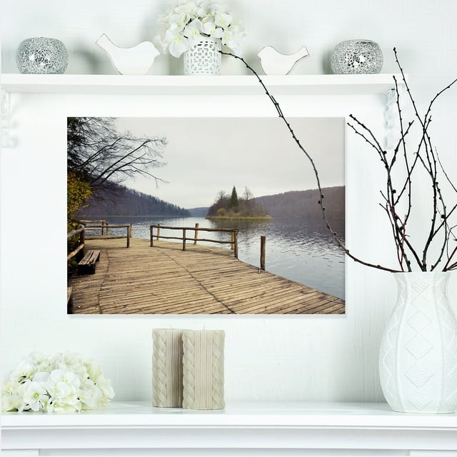Pont en Bois des Lacs de Plitvice - Impression d'Art Photo de Paysage sur Toile