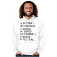 thumbnail image 3 of Bored Football Sport Schedule Men's Big & Tall Graphic Hoodie Brisco Brands 4X, 3 of 5