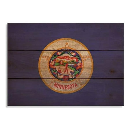 UPC: 0042907093662 | Wile E. Wood FLMN-1511 15 x 11 in. Minnesota State Flag Wood Art