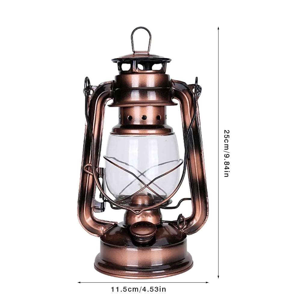 Lanterne à Huile Kérosène Ancienne 1870 - Fer Et Verre - Style Victorien - Allemagne - Occasion