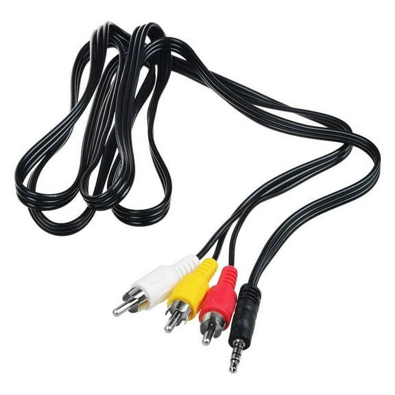 Details about 6ft 3.5mm Plug Auxiliary AUX to 3 RCA AV Audio Video TV Cable Cord Wire Adapter