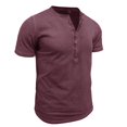 thumbnail image 6 of MuXiKeJi Clothes Men's Linen T Shirts Short Sleeve Heavyweight Crewneck Shirts Cotton T-Shirts Workout Casual Tops Fashion Casual Stretch Tees, 6 of 7