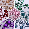 thumbnail image 2 of ND05 3d Nail Art Rhinestone Mix Sizes Ab Colors Flat Bottom Chameleon Nail Studs, 2 of 5