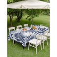 thumbnail image 4 of Outdoor Tablecloth with Umbrella Hole for Patio/Picnic/Party/Camping, Navy Blue Palm Leaves Waterproof Table Cloth Rectangle Table Cover Washable, Summer Botanical Tropical Plants (60"x 102"), 4 of 9