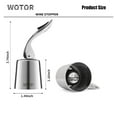 thumbnail image 3 of Tapones para botellas de vino WOTOR de acero inoxidable con silicona, paquete de 2, 3 of 6