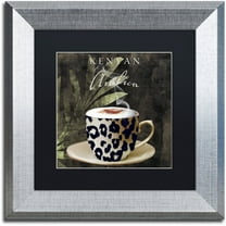 Trademark Fine Art "Afrikan Coffees I" Canvas Art by Color Bakery Black Matte, Silver Frame