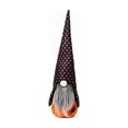 thumbnail image 2 of erdimoy 16.54in Tall Halloween Ghost Face Faceless Gnome Plush Figurines, Black Orange Polka Dot Spider Tomte Gnomes Tabletop Ornaments, Spooky Fall Mantel Tiered Tray Decor, 2 of 6