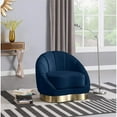 thumbnail image 5 of Pemberly Row Contemporary Navy Velvet Chair with Sturdy Stainless Steel Base, 5 of 5