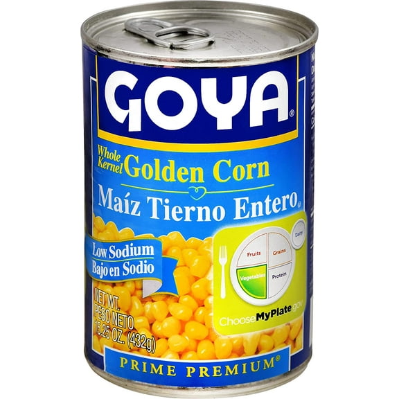 Goya Foods Low Sodium Whole Kernel Golden Corn, 15.25 Ounce