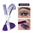 thumbnail image 2 of 2-in-1 Glitter & Matte Colored Mascara,Dual End Long Lasting Curling Mascara,Waterproof Volumizing Lash Defining Makeup for Party Festival Daily Use(Purple 10g), 2 of 4