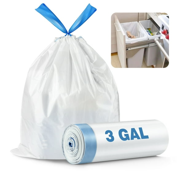 Yolmary Ultra Strong Kitchen Garbage Bag,40CM X 45CM,20 Count(White)