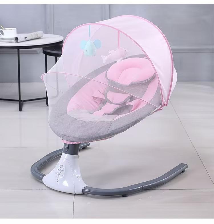 Electric Baby Swing for Infant Portable Baby Swing Chair Motorized Sway Crib Bluetooth Music