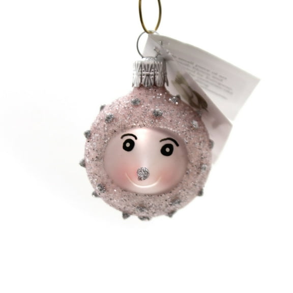 Golden Bell Collection Baby Hedgehog Glass Spiny Mammal Ornament An747 Pink