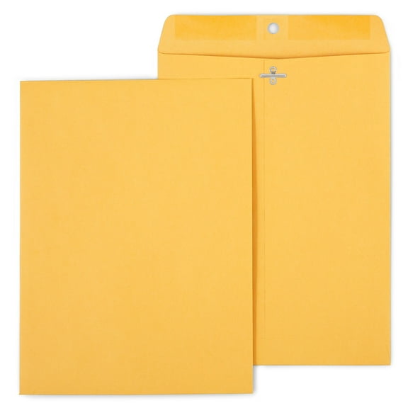 Staples Clasp & Moistenable Glue Catalog Envelopes 9"L x 12"H Brown 100/BX 19270