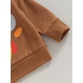 thumbnail image 6 of LMLYSoH Baby Sweatshirt, Long Sleeve Crew Neck Cartoon Turkey Print Hoodie Thanksgiving Clothes for Girls Boys, 6 of 9