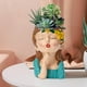 thumbnail image 3 of jarrón con escultura de cabeza humana, jarrón , , Azul Zulema Maceta de florero de busto, 3 of 7