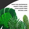 thumbnail image 5 of TETOU 36Pcs Palm Leaves Artificial Tropical Monstera, 6 Kinds Large Small Green Fake Palm Leaf with Stems for Home Kitchen Party Flowers Arrangement Wedding Hawaiian Party Table Decoration, 5 of 9