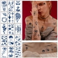 thumbnail image 4 of Yazhiji 30 Sheets Semi Permanent Tattoos for Women Grils,Realistic Fake Tattoos Waterproof and Long Lasting 1-2 Weeks!Premium Temporary Tattoo Classic Flower Butterfly Style, 4 of 8