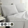 thumbnail image 2 of Martex Easy Living 4-Piece Full Microfiber Sheet Set | Brushed Soft Easy Care | Light Gray, 2 of 9