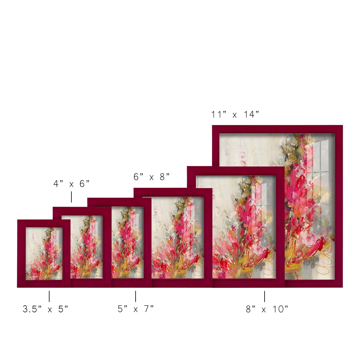 Flip Side - Framed Print w/glass - Cherry Red