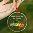 thumbnail image 5 of Xylophone Glass Ornament Gift, Custom Year Text Name Xylophone Player Christmas Ornaments, Xylophone Glass Xmas Ornament for Xylophonist, Xylophonist Musical Instrument Ornaments, 5 of 6
