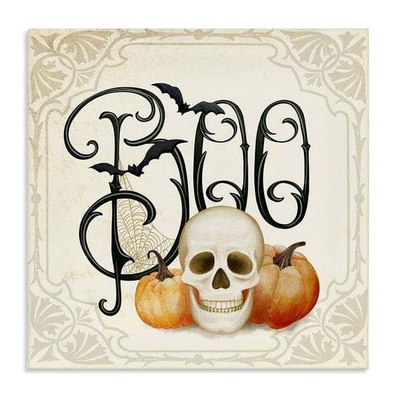 Stupell Industries Something Wicked Boo Canvas Wall Art design by Nicole Tamarin, 17 x 17