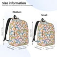 thumbnail image 3 of Naloa Rainbow Flowers Canvas Backpack for Men Women Rucksack Casual Travel Daypack College Tote Satchel Bookbag for Teens-Medium, 3 of 7