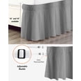 thumbnail image 3 of Gray Ombre Wrap Around Bed Skirts for Queen Bed 18" Drop,Bed Skirt with Adjustable Elastic Belt Dust Ruffle Bed Valance for Bedroom Hotel Luxury Modern Abstract Art Farmhouse Gradient Bed Frame Cover, 3 of 7
