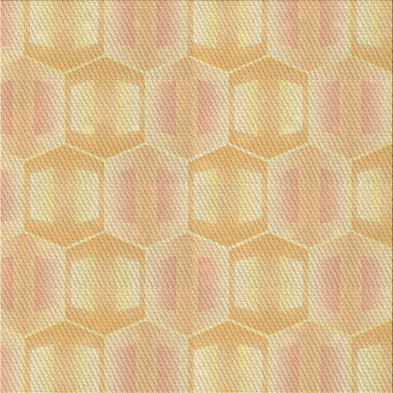 Ahgly Company Machine Washable Indoor Square Transitional Orange Area Rugs, 8' Square