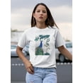 thumbnail image 2 of Peacock Garden 2 Book Print T-Shirt Women -Fab Funky Designs, Female Large, 2 of 4