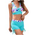 thumbnail image 2 of Gaecuw Women Bikini Set for Women 2 Piece Bathing Suits Set for Women Sleeveless Swimwear Top High Waisted Boyshorts Briefs Swim Bottom Slip On Closure Swimsuits Floral Print Bathing Suits Beachwear, 2 of 9