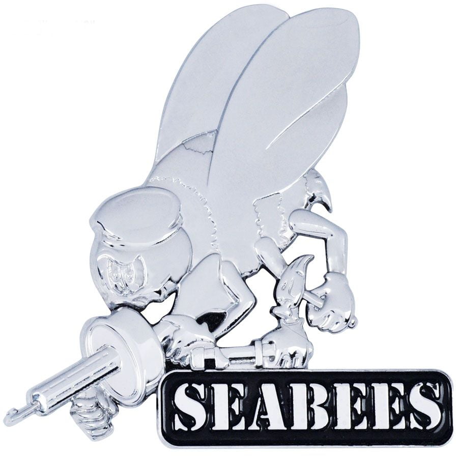 Medals of America Seabees Officially Licensed Car Emblem Multicolored
