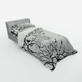 thumbnail image 2 of Ambesonne Nature Bedding Set 3 Pcs, Twiggy Tree Branches, Twin XL, Black and White, 2 of 2