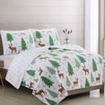 thumbnail image 2 of Juego de edredón Great Bay Home Holly Holiday de 3 piezas para cama doble o grande, 2 of 6