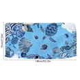 thumbnail image 3 of Amzcrzy Polyester Ocean Elements Beach Towel Oceans-Themed Beach Towel Starfishs Seashells and Sea Turtle Fast-Drying Absorbent Bath Towel Microfiber Beach Towel Non-Functional Blankets, 3 of 6