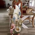 thumbnail image 1 of Ovzne Robes d'Été pour Femmes 2025 Robe Robes d'Été pour Femmes Imprimé Sans Manches Col Rond Robe Décontractée Robes de Vacances Robe Imprimée Liquidation, 1 of 5