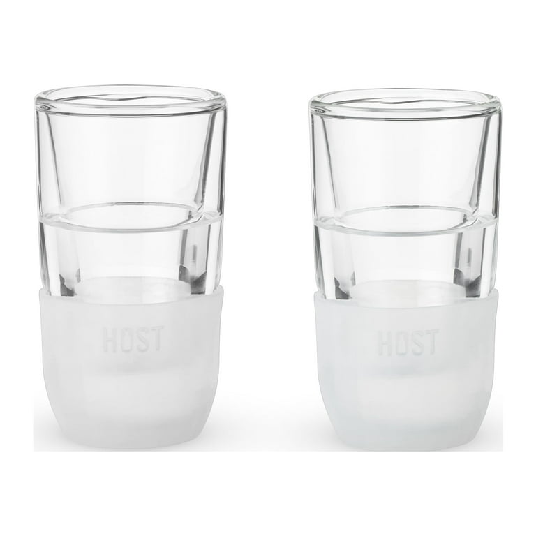 Host Freeze Cool Shot Glass Double Walled Tequila Glasses, Freezer Gel  Chiller Freezable Fancy Shooters, Set of 2 