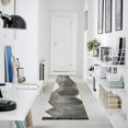 thumbnail image 4 of Yayeee Runner Rug for Bedroom 2'x6' Machine Washable Hallway Non Slip Mat, Gray Hexagons, 4 of 8